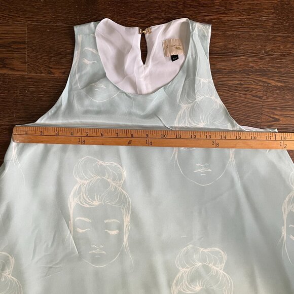 100% silk retro fabric flowy dress by Canadian Designer Noémiah-Small - Picture 7 of 11